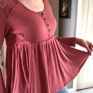 Long sleeve baby doll top